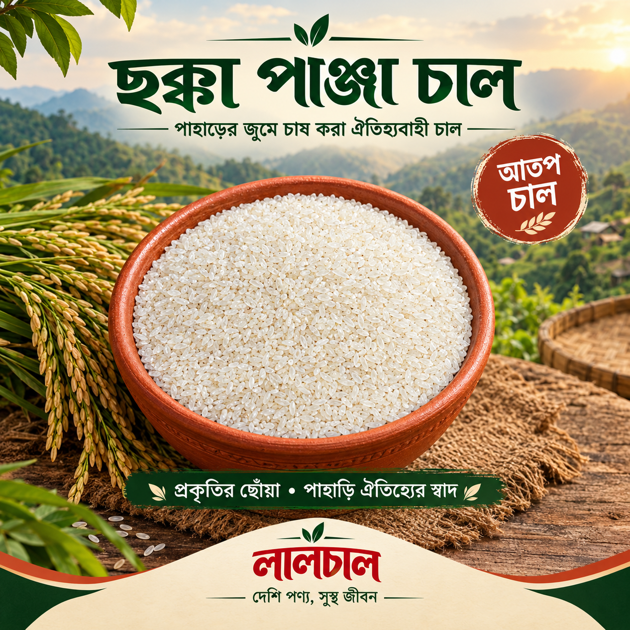 Jum Rice Chokka panja (জুমের চাল ছক্কা পাঞ্জা)